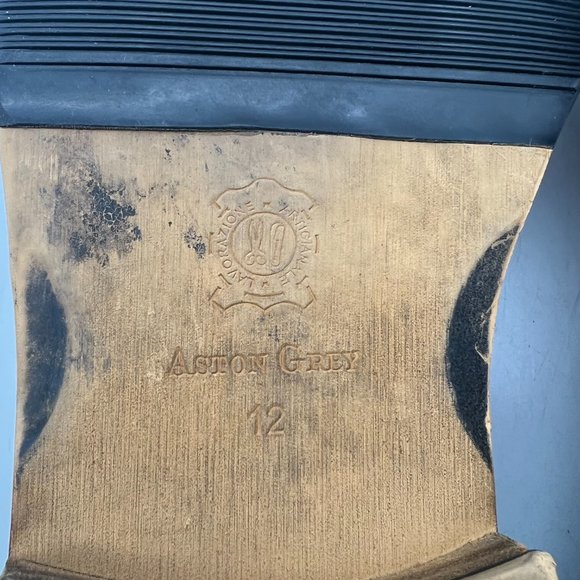 Aston Grey Shoes Men`s Size 12 Orlando Dress Oxford Brown Leather  plain Toe - Picture 3 of 10